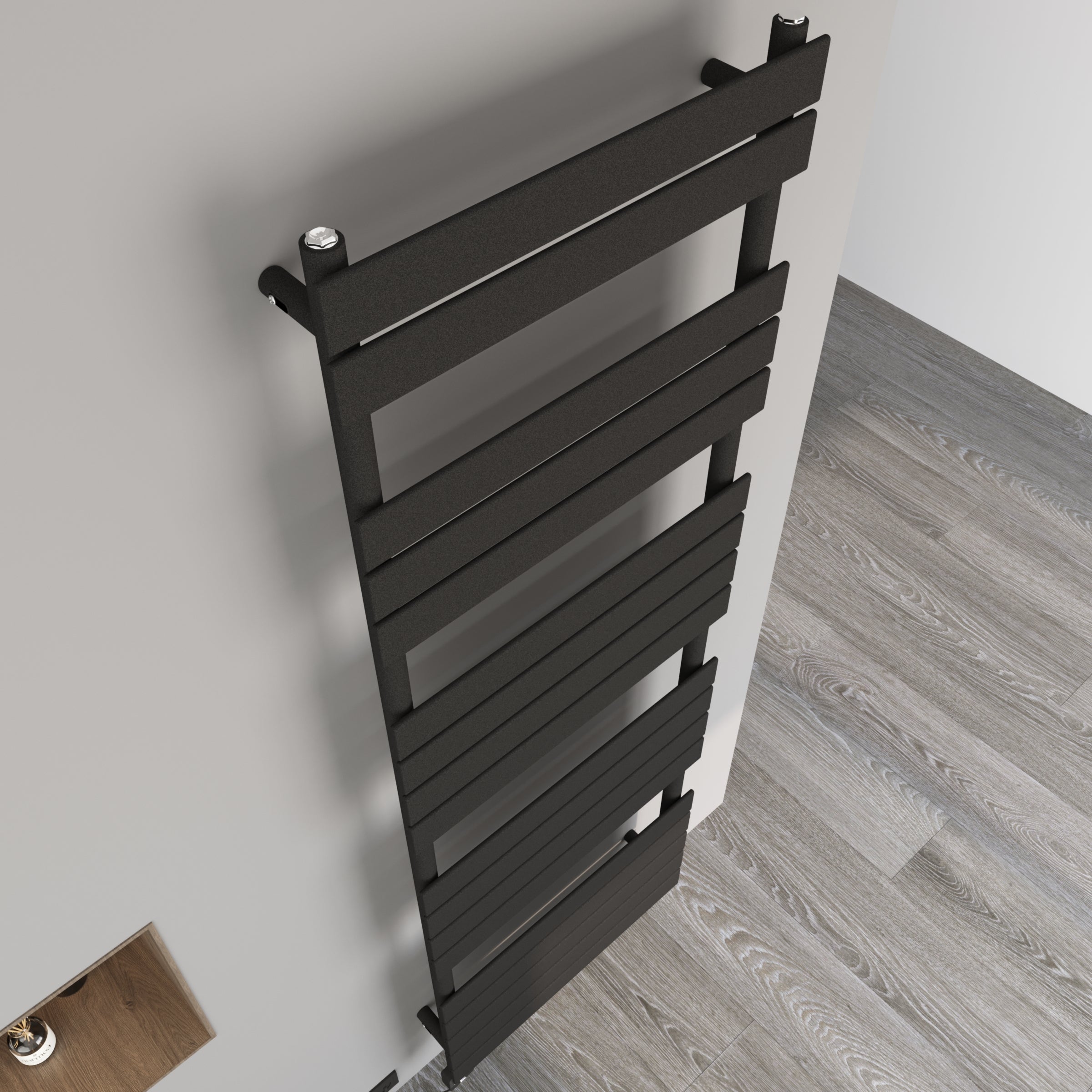 Handtuchheizkörper elektrisch Badheizkörper Handtuchwärmer PANDORA inkl. Heizstab Schwarz