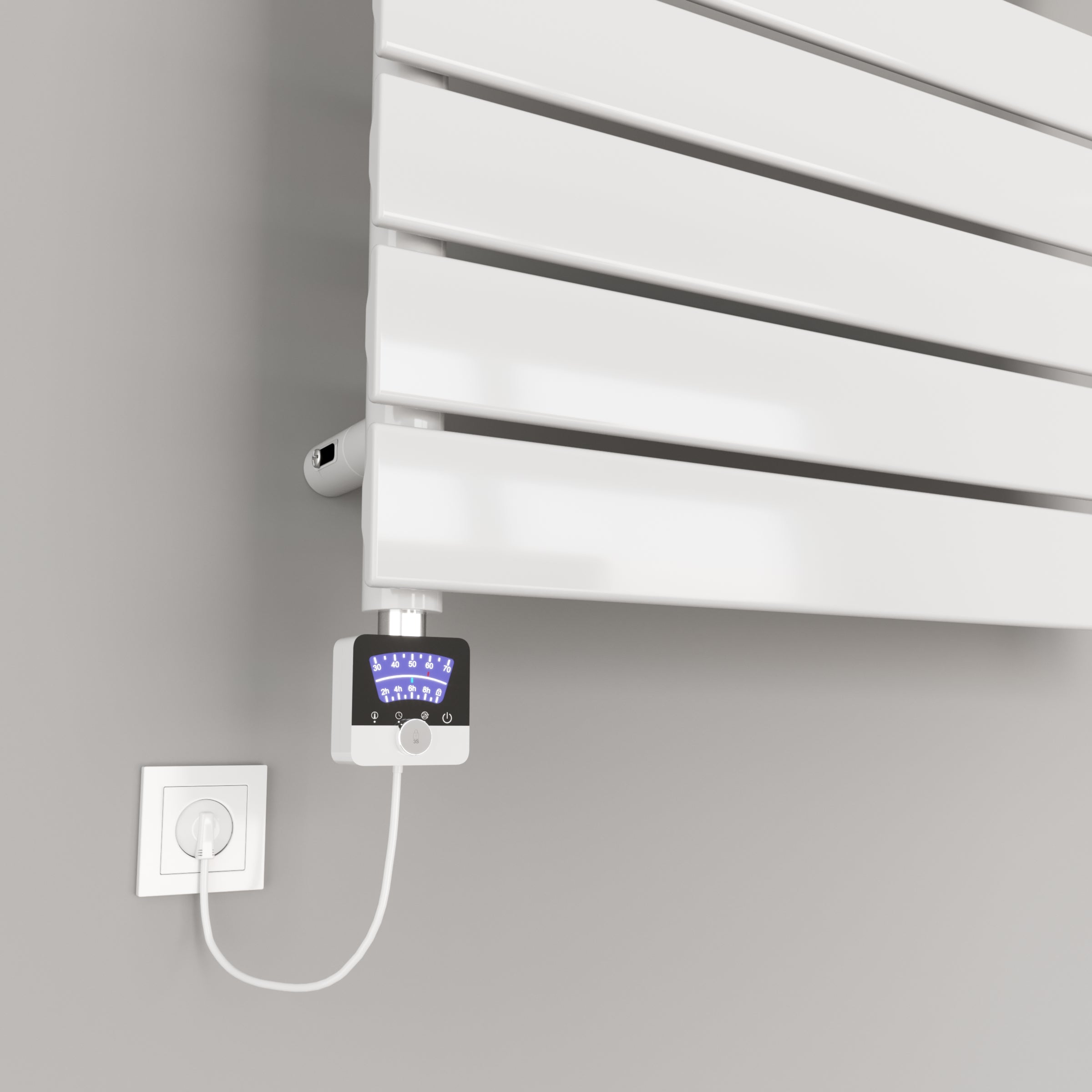 Handtuchheizkörper elektrisch Badheizkörper Handtuchwärmer PANDORA inkl. Heizstab Anthrazit