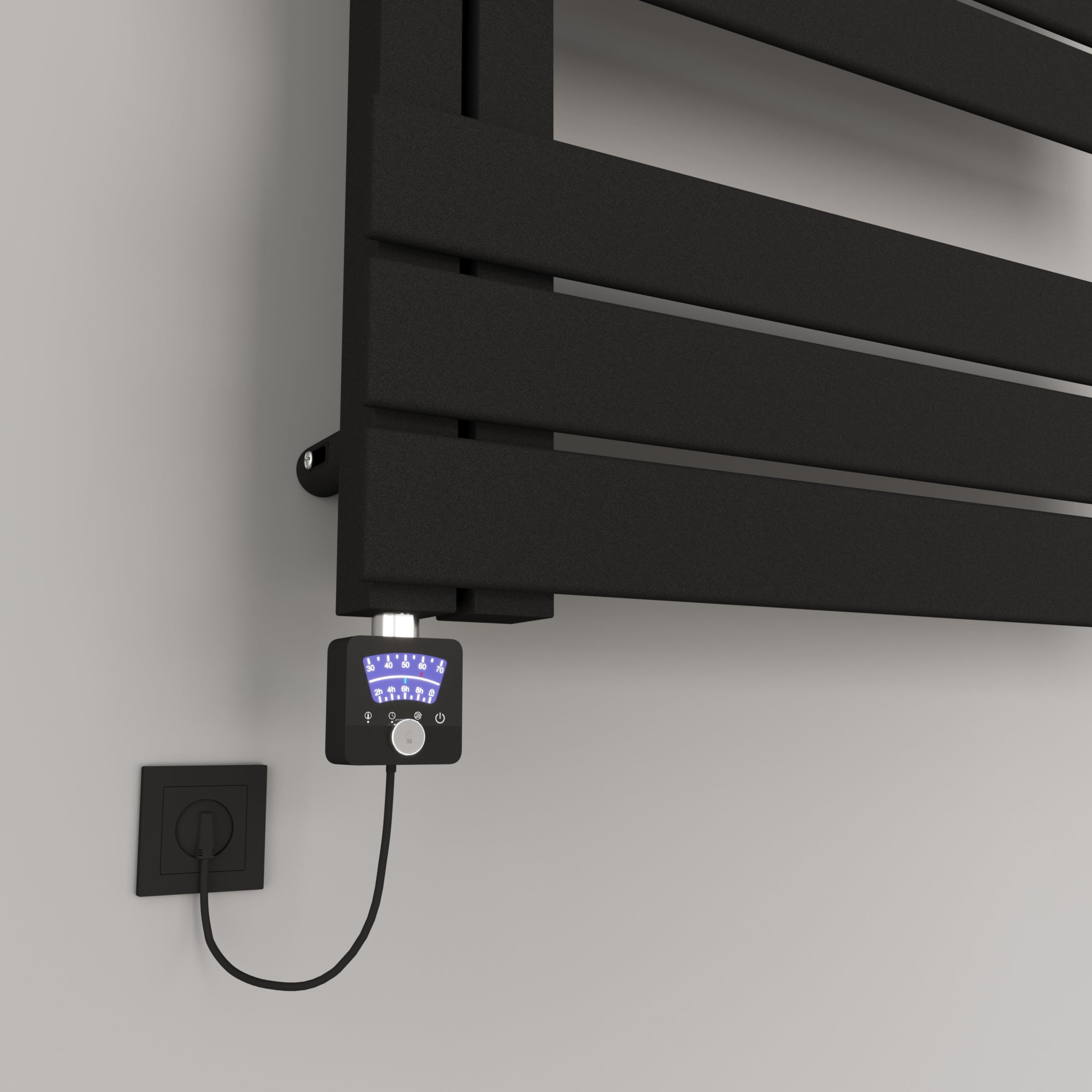 Handtuchheizkörper elektrisch Design Badheizkörper ELDORA inkl. Heizstab Weiß