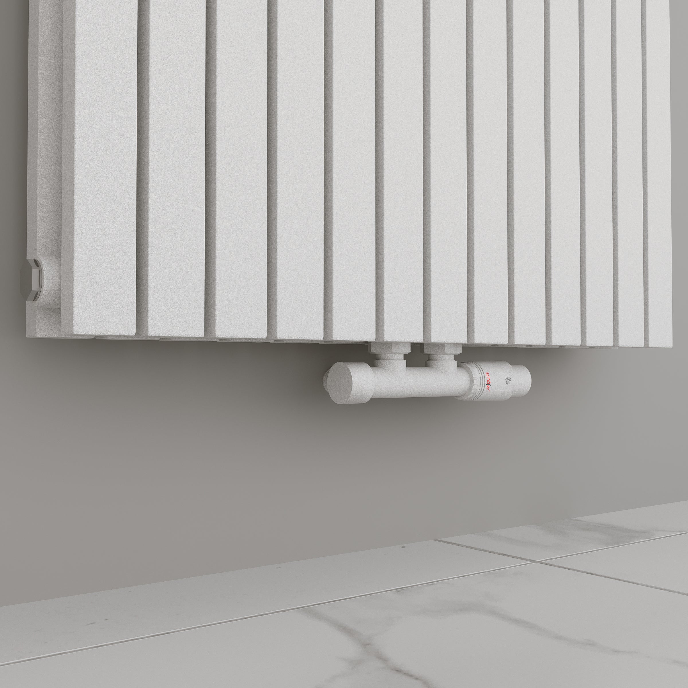 Wohnraumheizkörper Paneelheizkörper ZEUS Vertikal Doppellagig Mittelanschluss Anthrazit