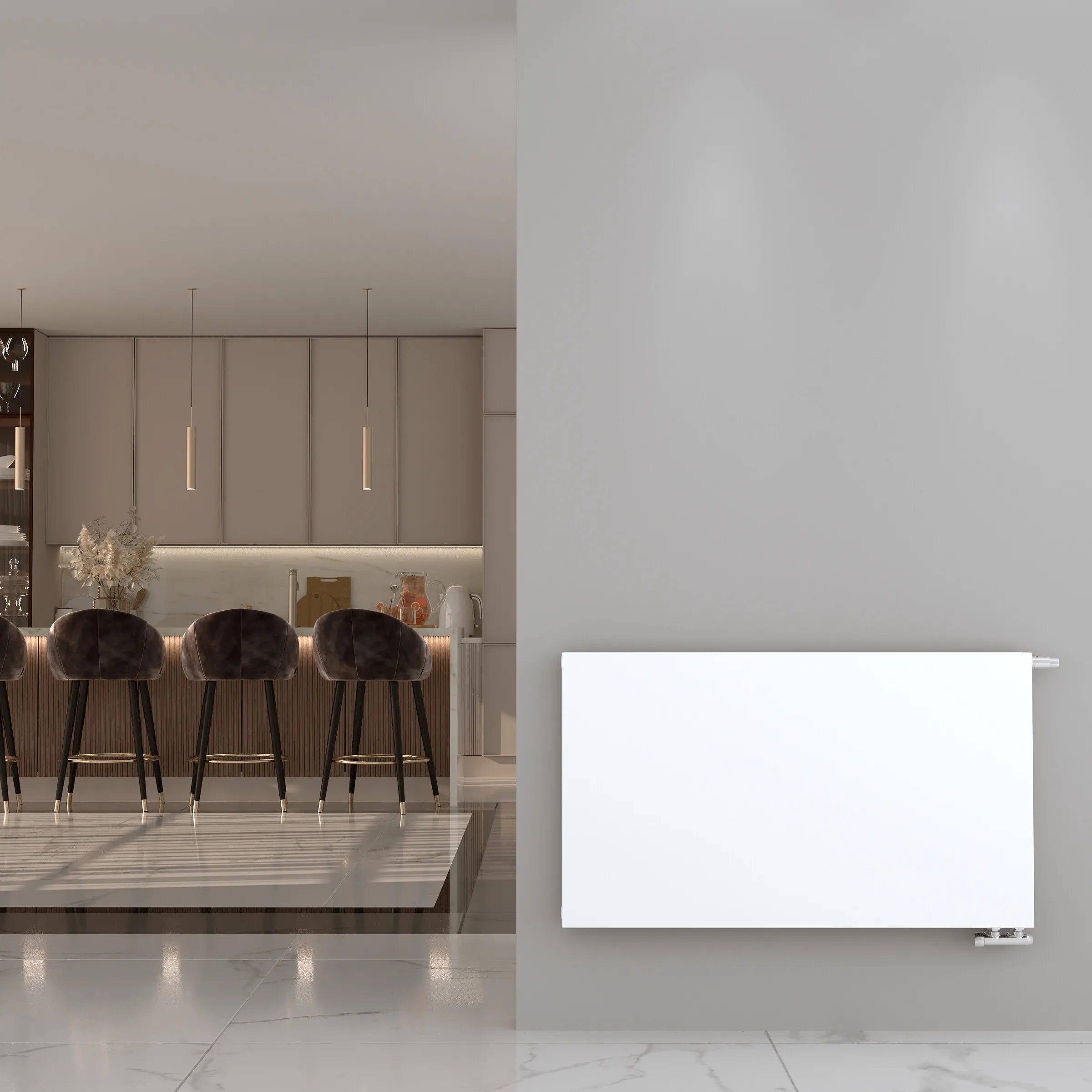 Planheizkörper PALACE Typ 22 Design Wohnraumheizkörper Weiss bis 2586 Watt Weiß