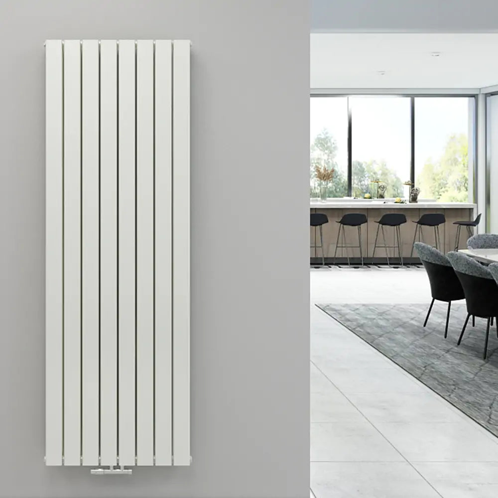 Paneelheizkörper Flachheizkörper SKYLINE Vertikal Doppellagig Mittelanschluss Weiß