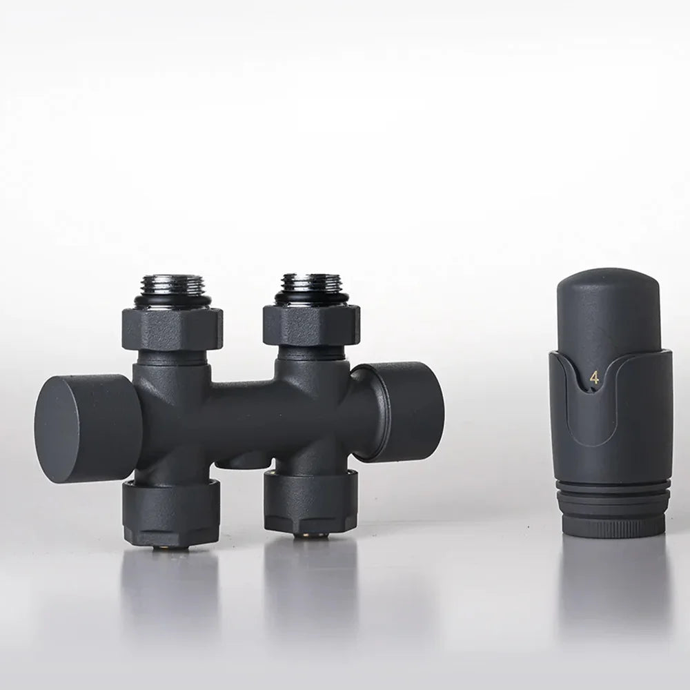 Multiblock Thermostat Set für Badheizkörper Eck- und Durchgangsform 16mm Rohranschluss