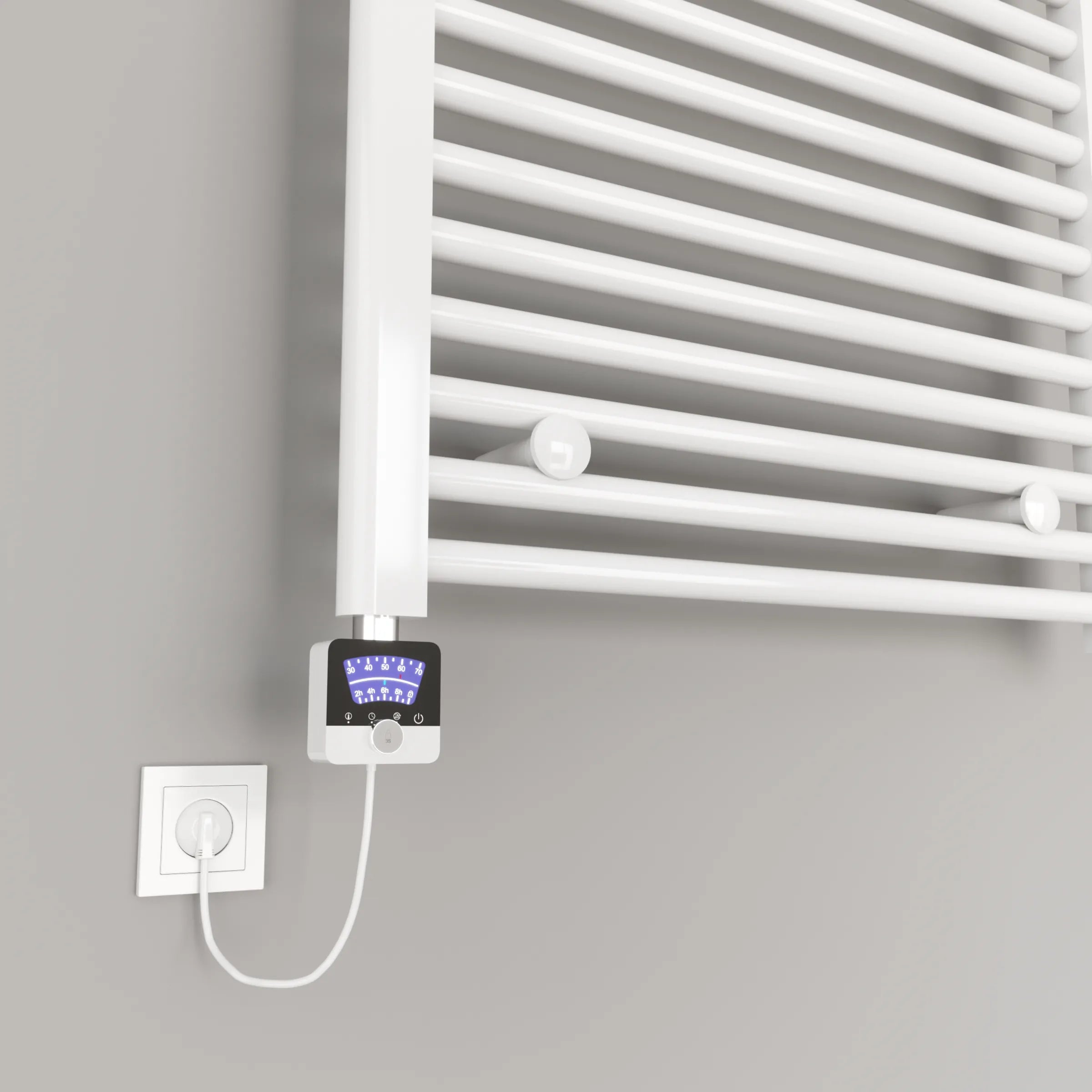 Badheizkörper elektrisch Handtuchheizkörper Handtuchwärmer Badezimmer Heizung ATLANTIC Weiß inkl. Heizstab