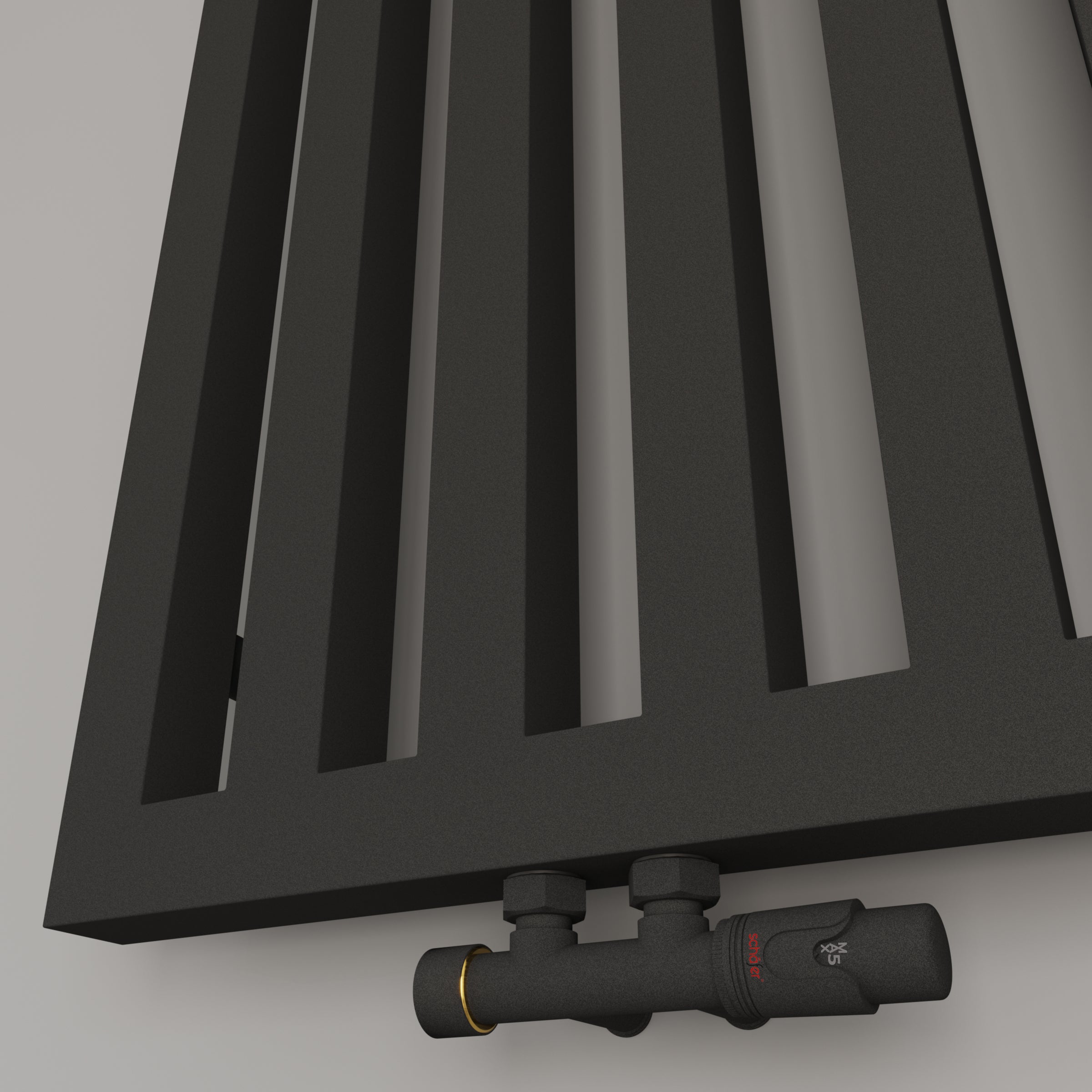 Design Handtuchheizkörper Badheizkörper ELA Mittelanschluss Schwarz