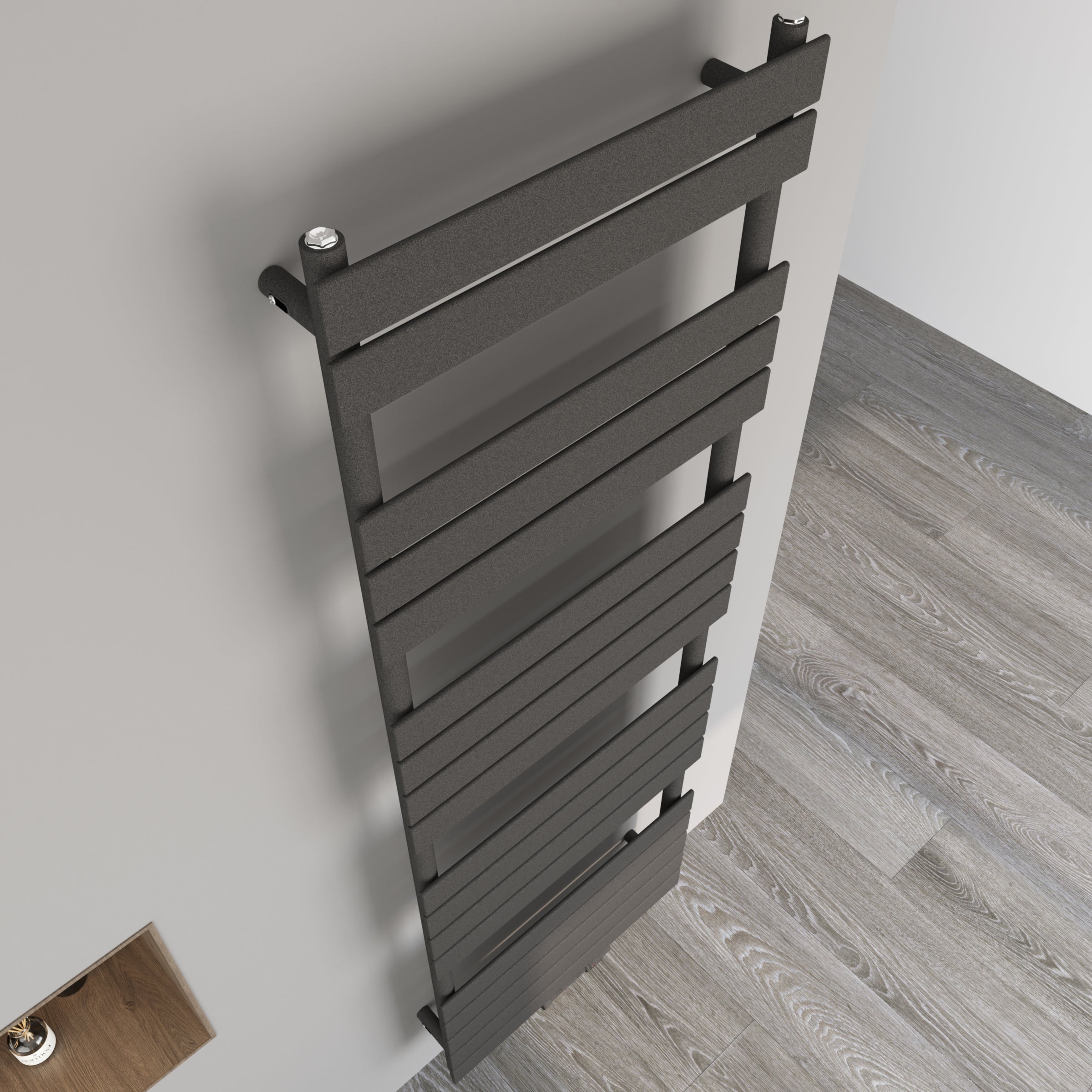Handtuchheizkörper Badheizkörper Handtuchwärmer PANDORA Mittel- und Seitenanschluss Anthrazit