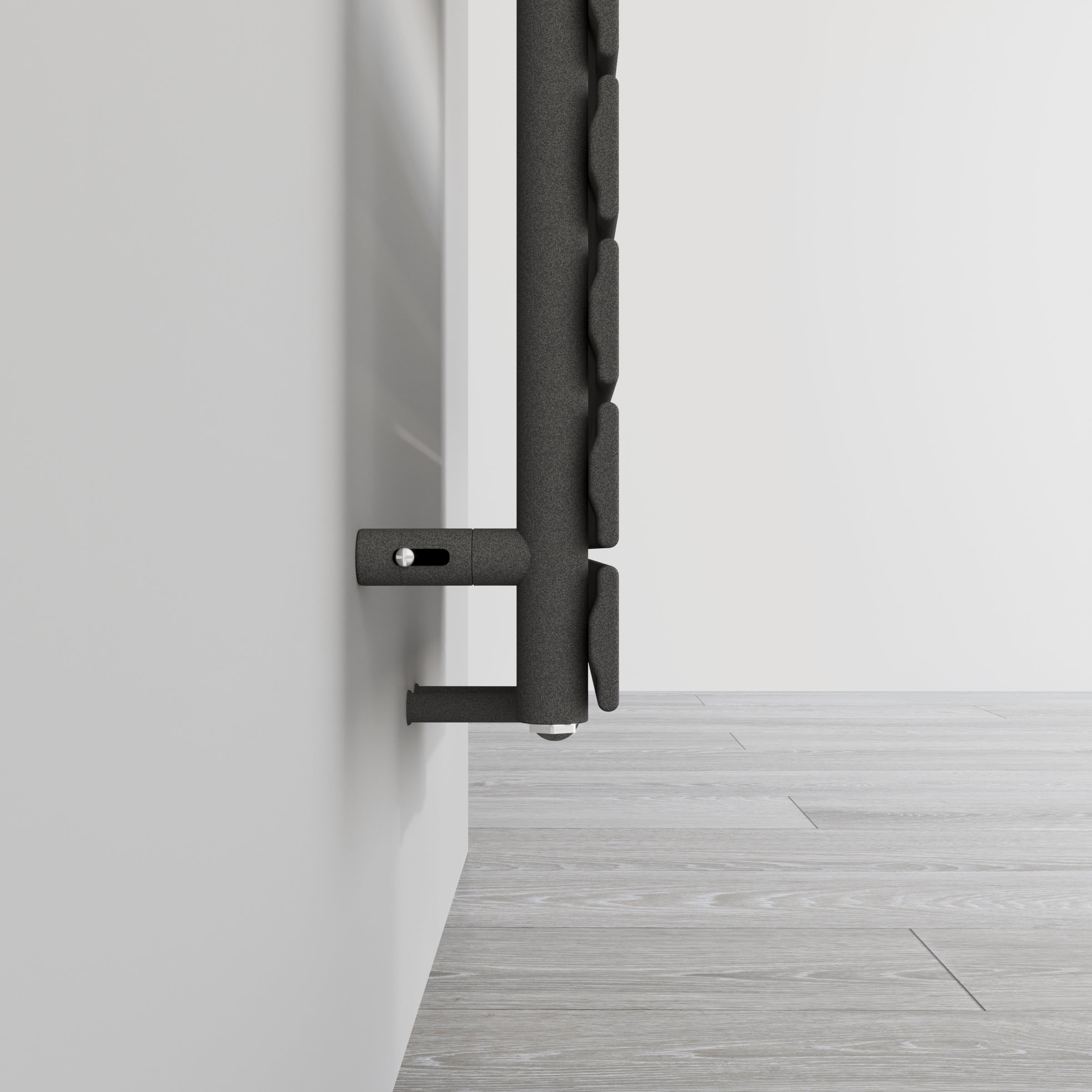 Handtuchheizkörper Badheizkörper Handtuchwärmer PANDORA Mittel- und Seitenanschluss Schwarz