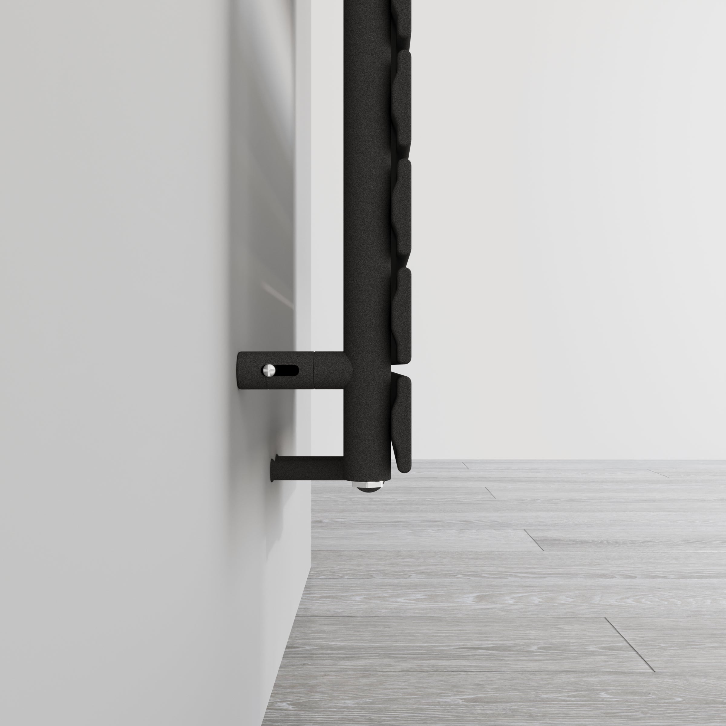 Handtuchheizkörper Badheizkörper Handtuchwärmer PANDORA Mittel- und Seitenanschluss Schwarz