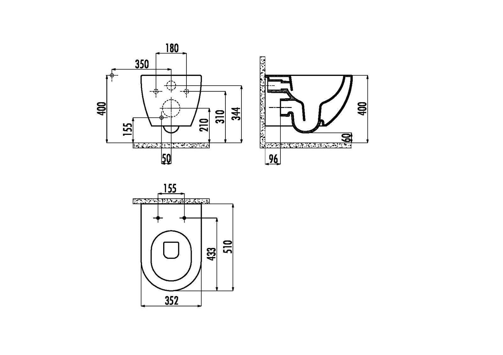 LAVINNO Dusch Hänge-WC – Weiß – mit/ohne Bidet