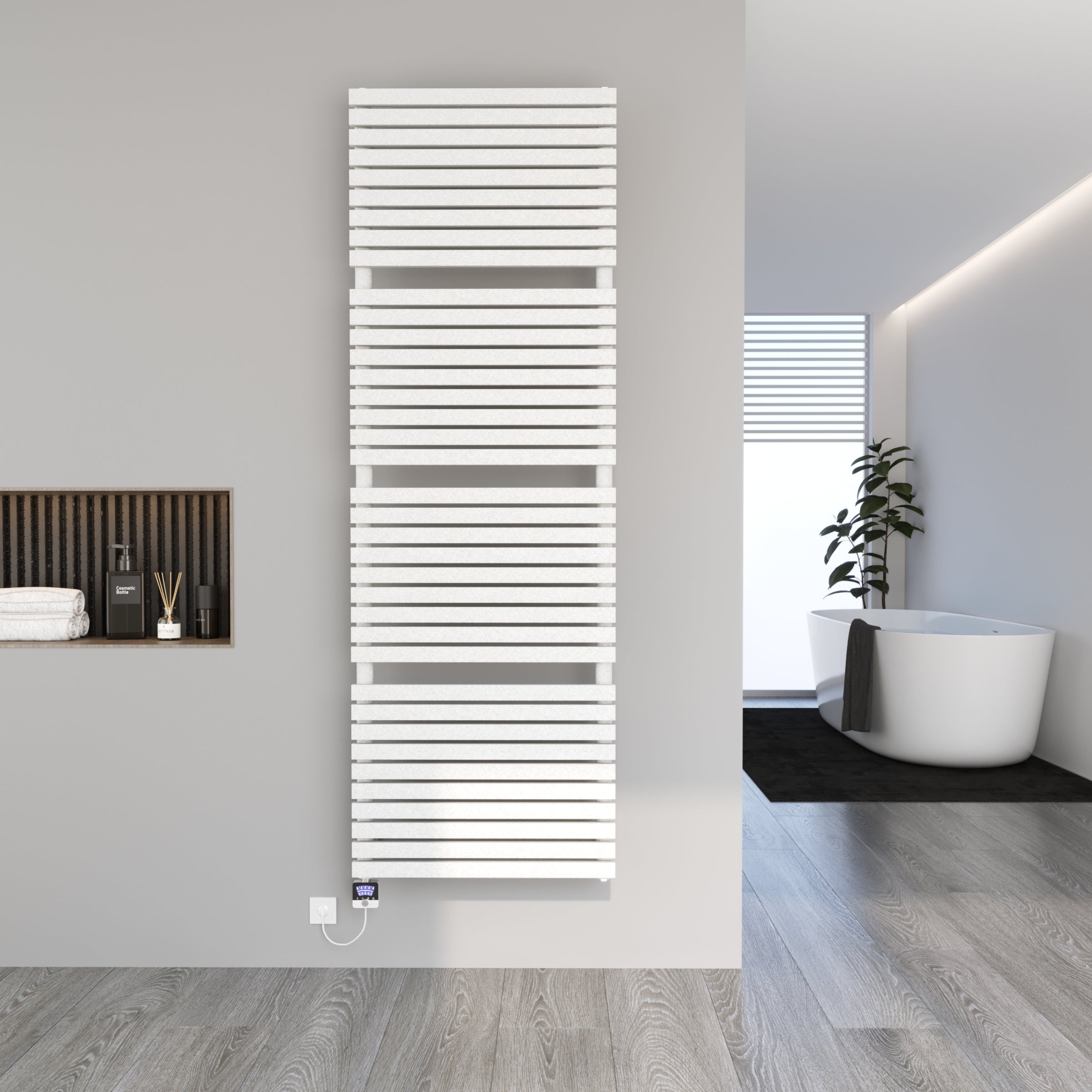Handtuchheizkörper Badheizkörper Paneelheizkörper ZEUGMA Elektrisch inkl. Heizstab Weiß