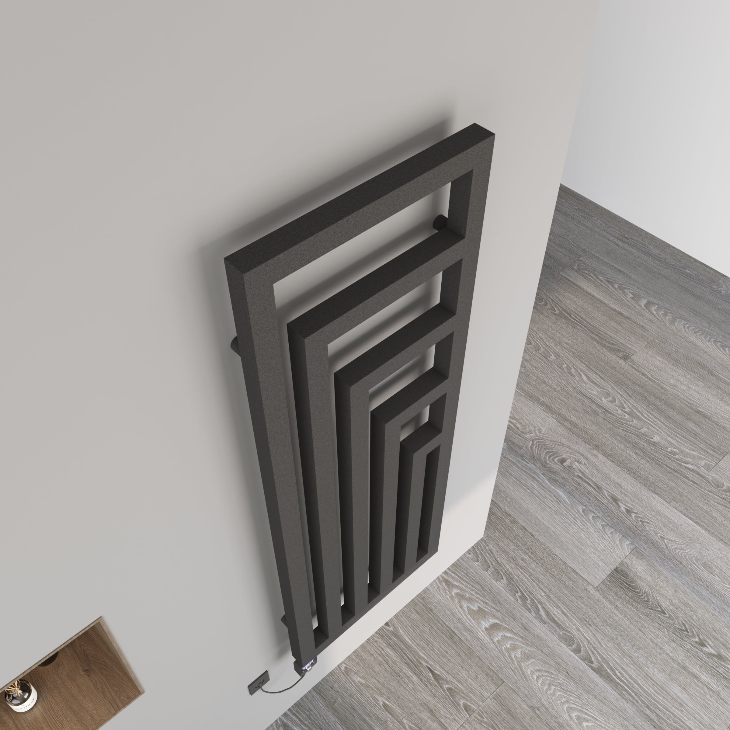 Design Handtuchheizkörper Badheizkörper elektrisch ELA Anthrazit