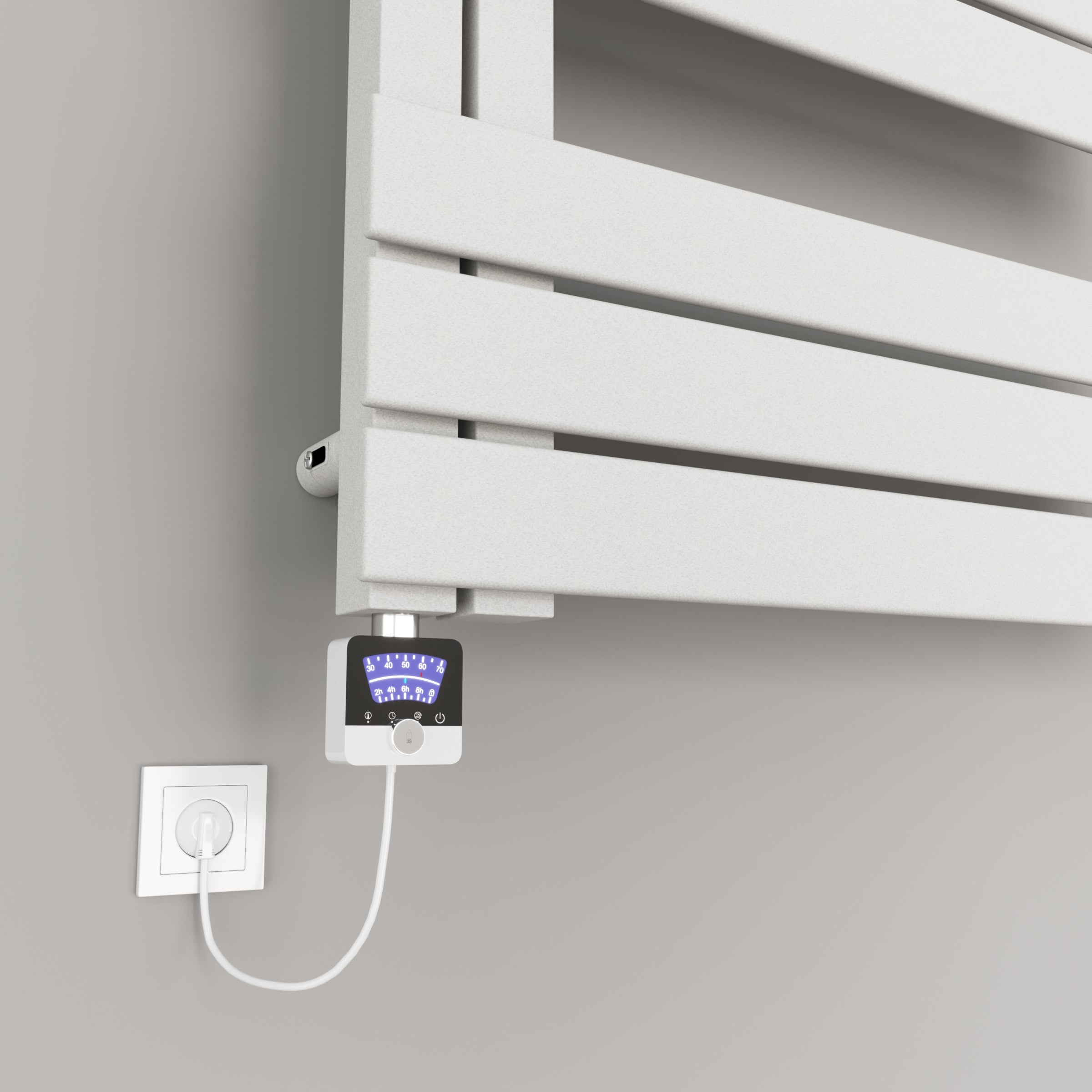 Handtuchheizkörper elektrisch Design Badheizkörper ELDORA inkl. Heizstab Anthrazit