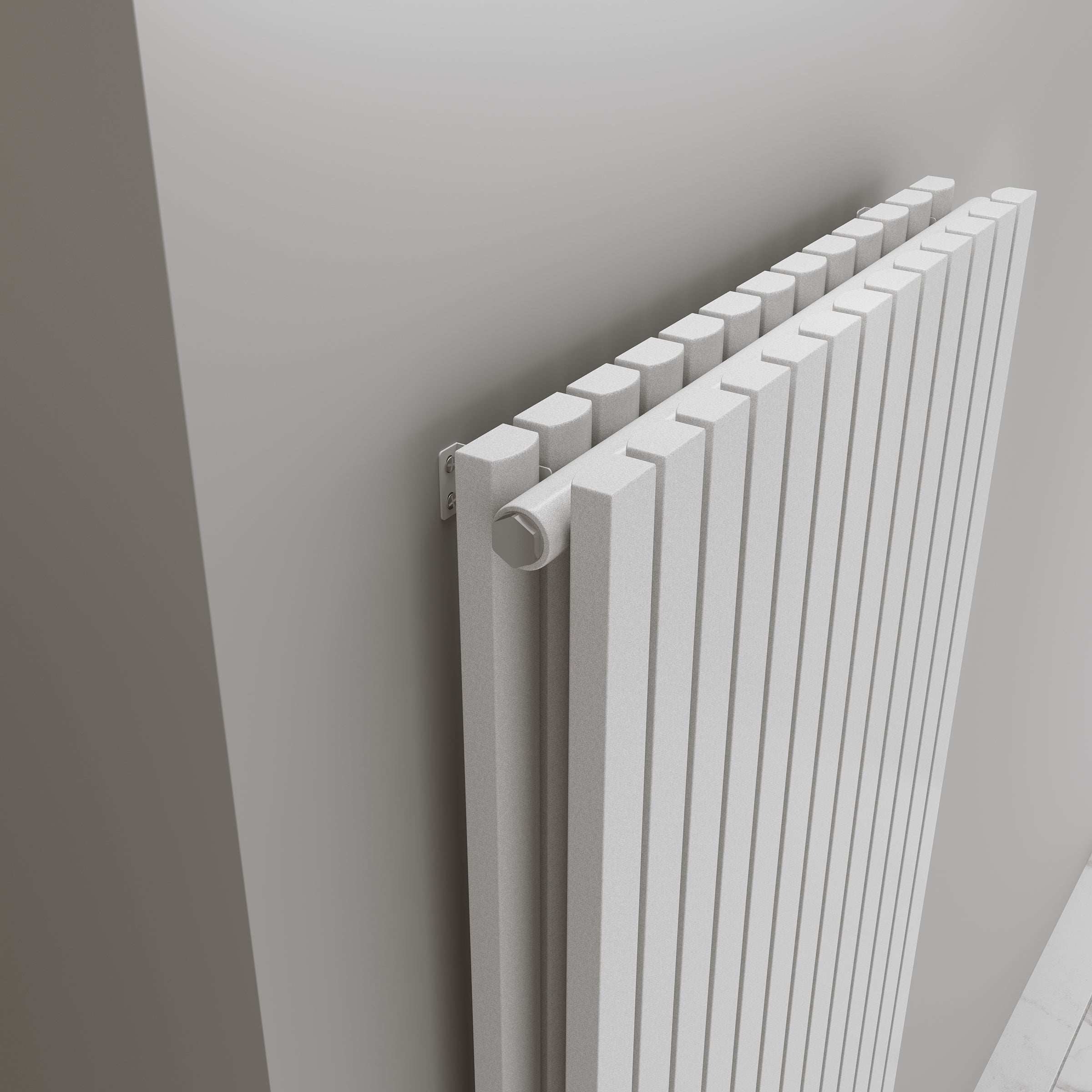 Wohnraumheizkörper Paneelheizkörper ZEUS Vertikal Doppellagig Mittelanschluss Weiß