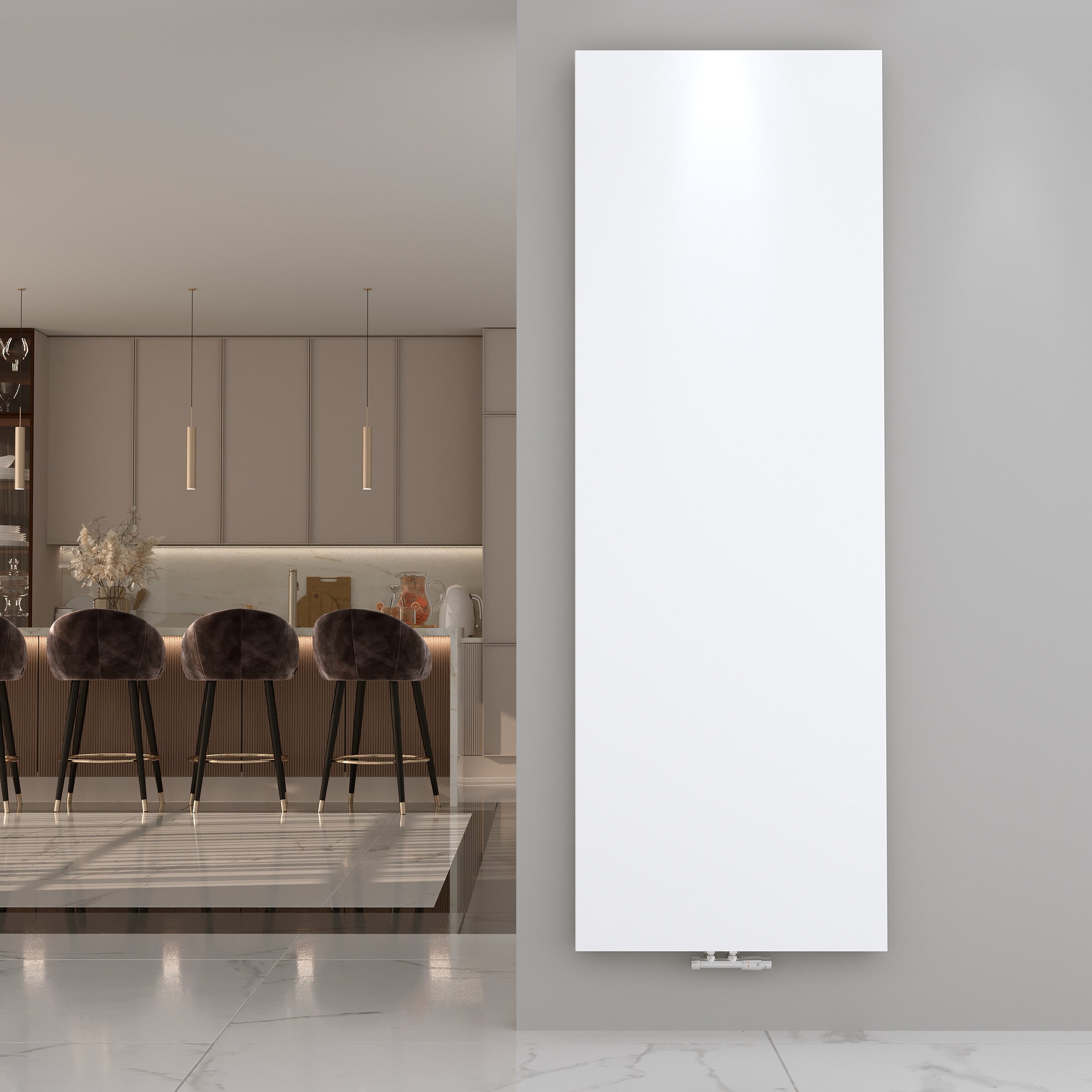 Planheizkörper Wohnraumheizkörper Design Flachheizkörper PALACE Vertikal Weiß